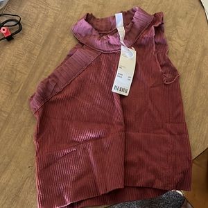 Urban outfitters asymmetrical frayed edges workout tank top